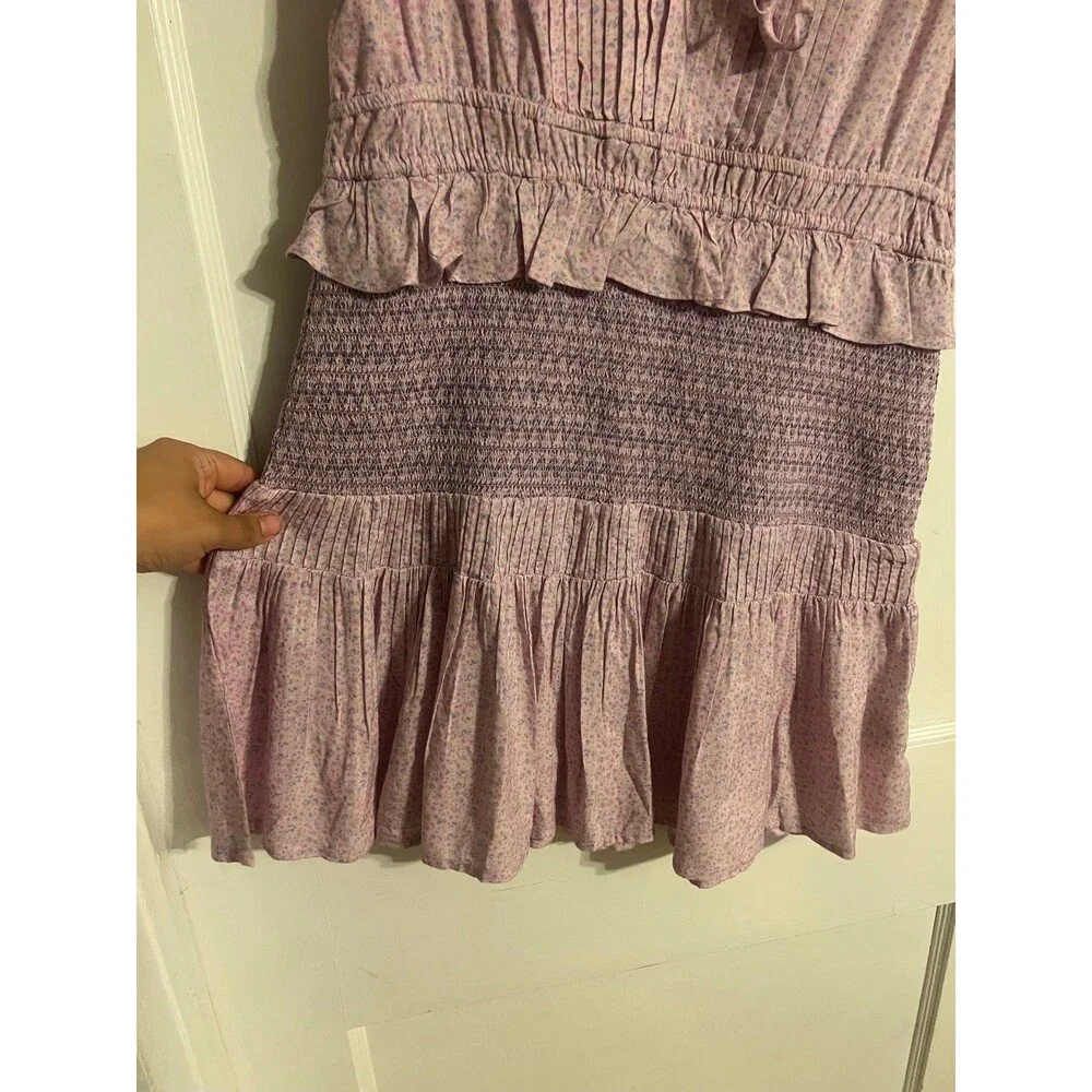 Love Shack Fancy Toto Dress in Purple Paisley Size L - Picture 7 of 10
